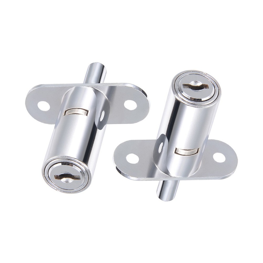 19mm Zinc Alloy Push Plunger Lock Set - 2 Keyed Alike