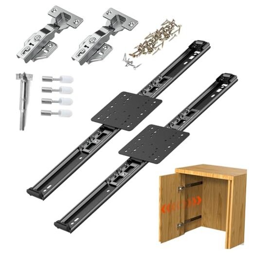 Slim Cabinet Pocket Door Hardware PCS with Slides for 16-Inch Inset Doors