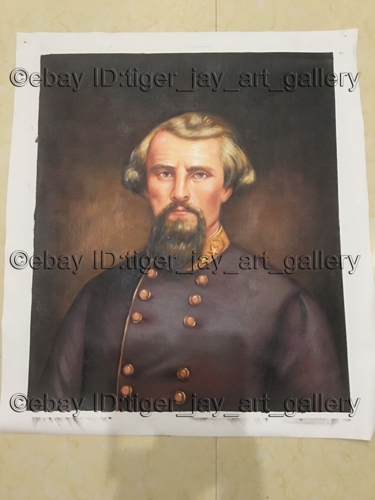 Nathan Bedford Forrest Civil War CSA General Vintage Painting A+ Quality  