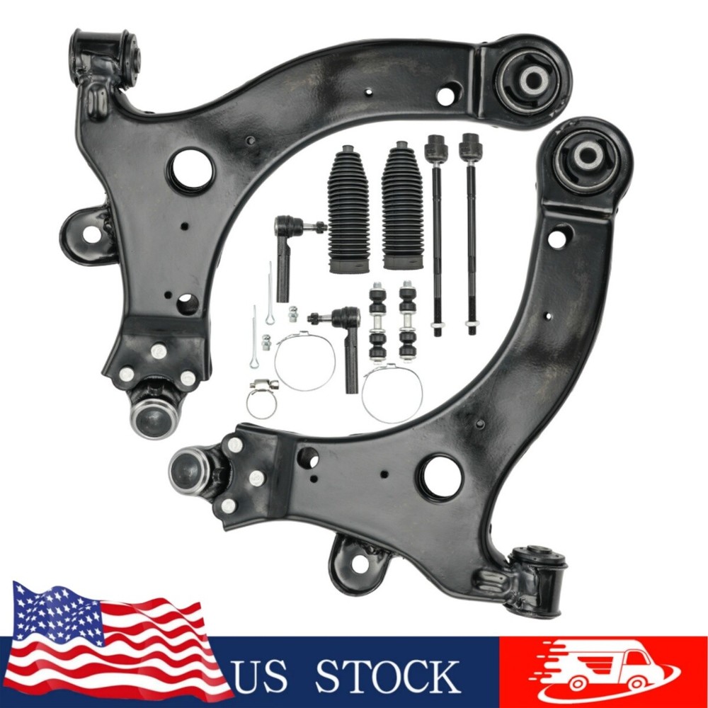 10pc Front Lower Control Arm & Tie Rod Kit for Chevy Impala Monte Carlo Suspension