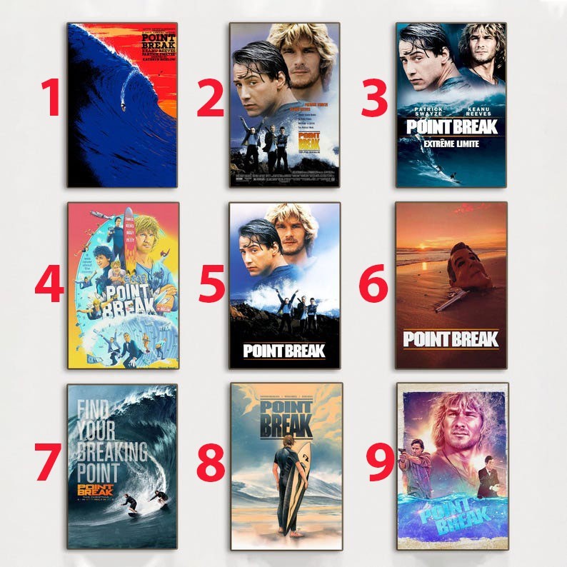 Point Break Surf Crime Action Movie Poster