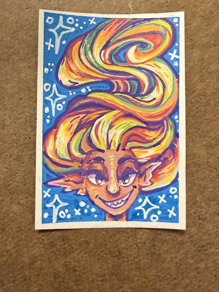 ACEO Original Mermaid Art Hair 
