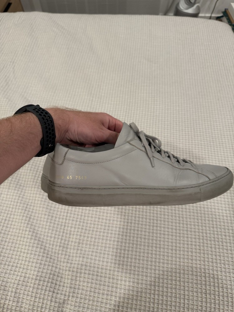 Common Projects Original Achilles Sneakers Light Gray  Size 45 or 12 Mens US-image