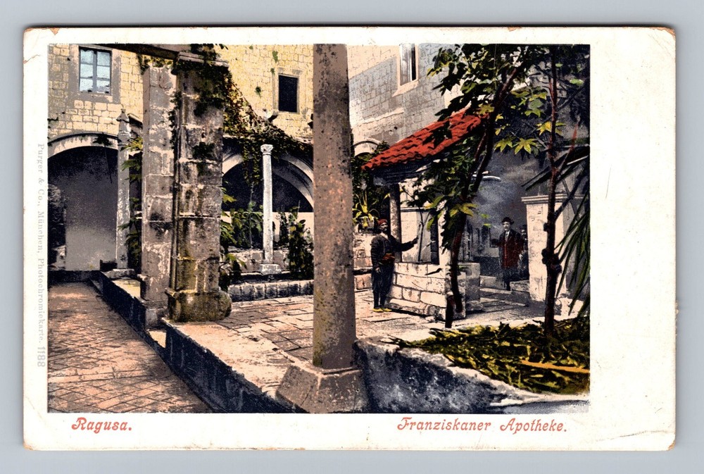 Italy- Sicily Ragusa Franciscan Pharmacy Postal Old Card View Vintage Postcard