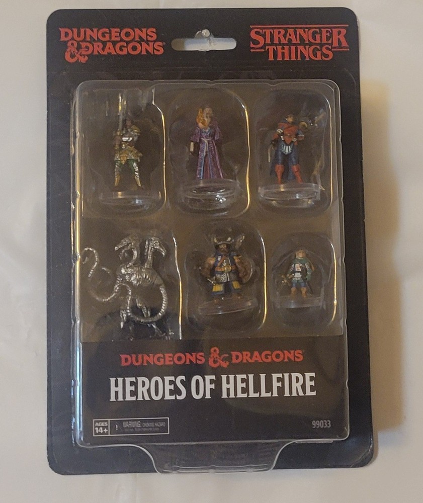 NEW Dungeons & Dragons Stranger Things Heroes of Hellfire Miniature Figures