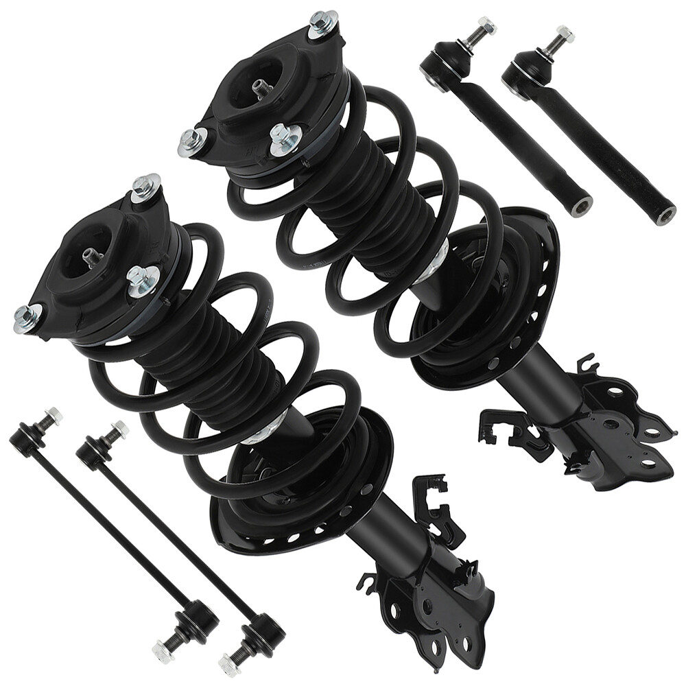2014-2019 Nissan Sentra Front Struts Sway Bars Tie Rod Ends Coil Spring Set