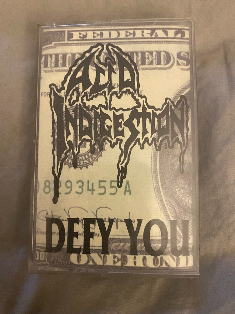 Acid Indigestion *Defy You *cassette tape *1992 *NOT ON RECORD LABEL *VG+/NM-image
