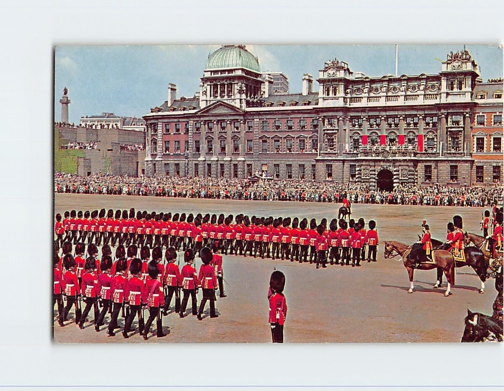 Postcard Trooping the Colour at Horseguards Parade London England