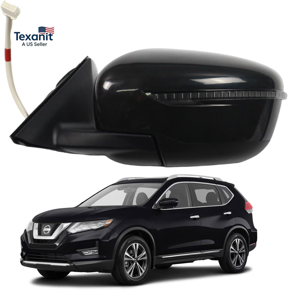 for Nissan Rogue S, SL, SV, SV Hybridleft Driver Side View Mirror Assembly Repla