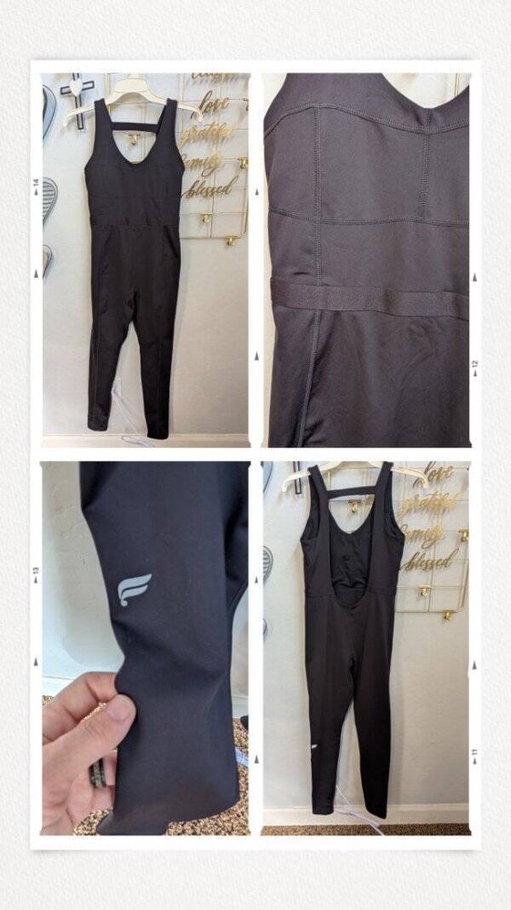 Black Fabletics Motion365+ Jumpsuit SM