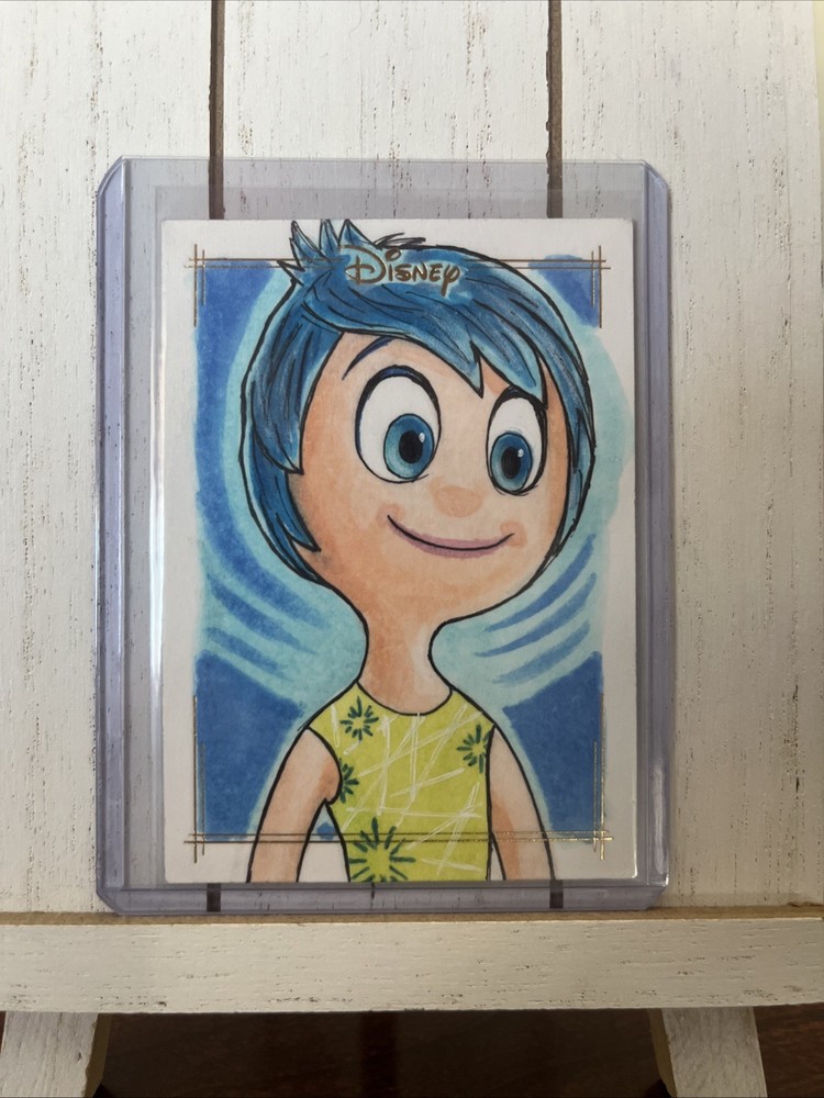 Topps Chrome Disney 2025 Inside Out Joy Sketch Card 1/1 Kevin P. West Sketch