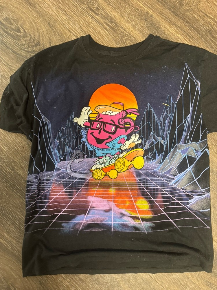 Kool Aid Man T Shirt Rare Black Size Medium Skateboard Retro 90’s