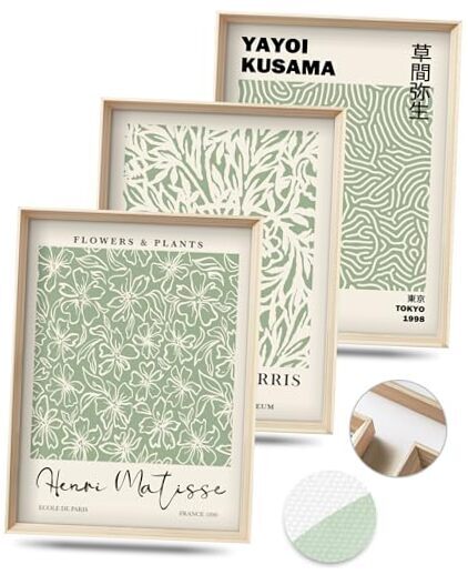 Framed Matisse Sage Green Wall Art,William 16L