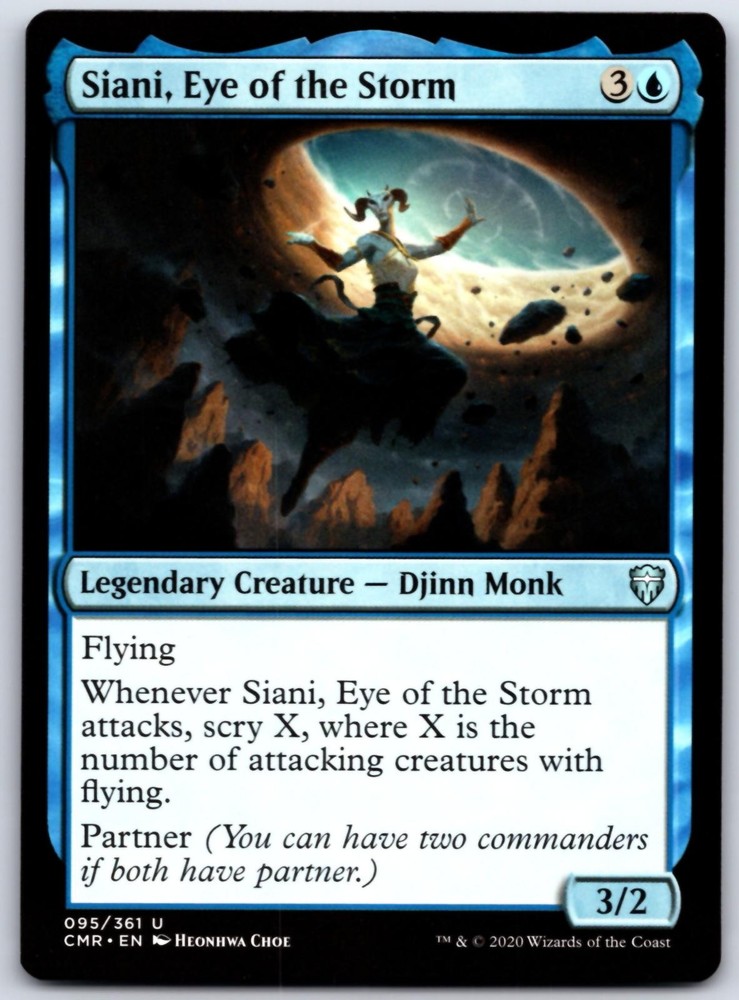 Siani, Eye of the Storm 95 UC Commander Legends Magic: The Gathering NM
