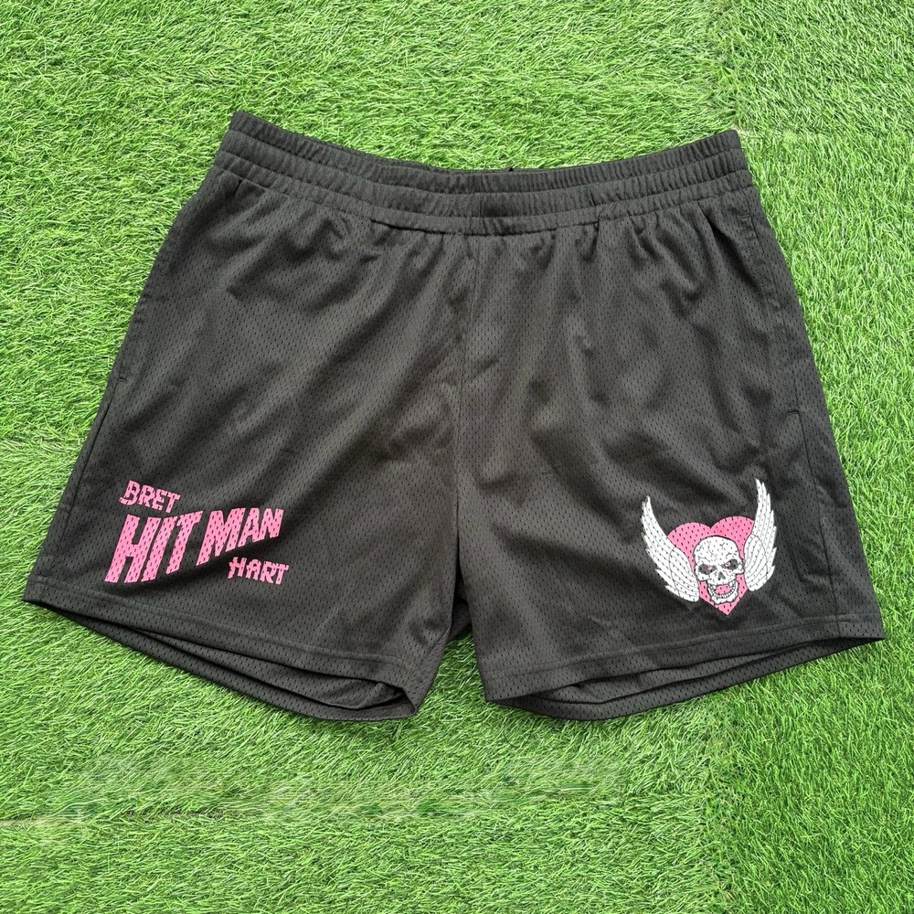 Chalk Line x WWE Bret ”Hit Man” Hart Mesh Shorts Black Men’s XXL 90s WWF