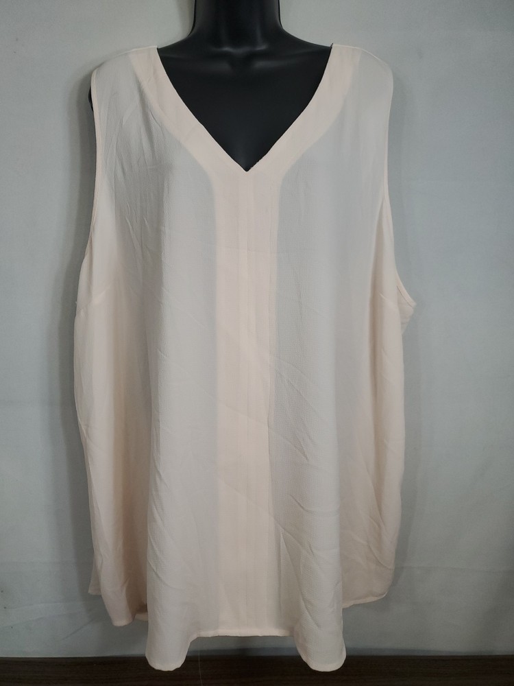 maurices Women's Size 3/3X sleeveless Sheer Blouse V-neck Light Flowy