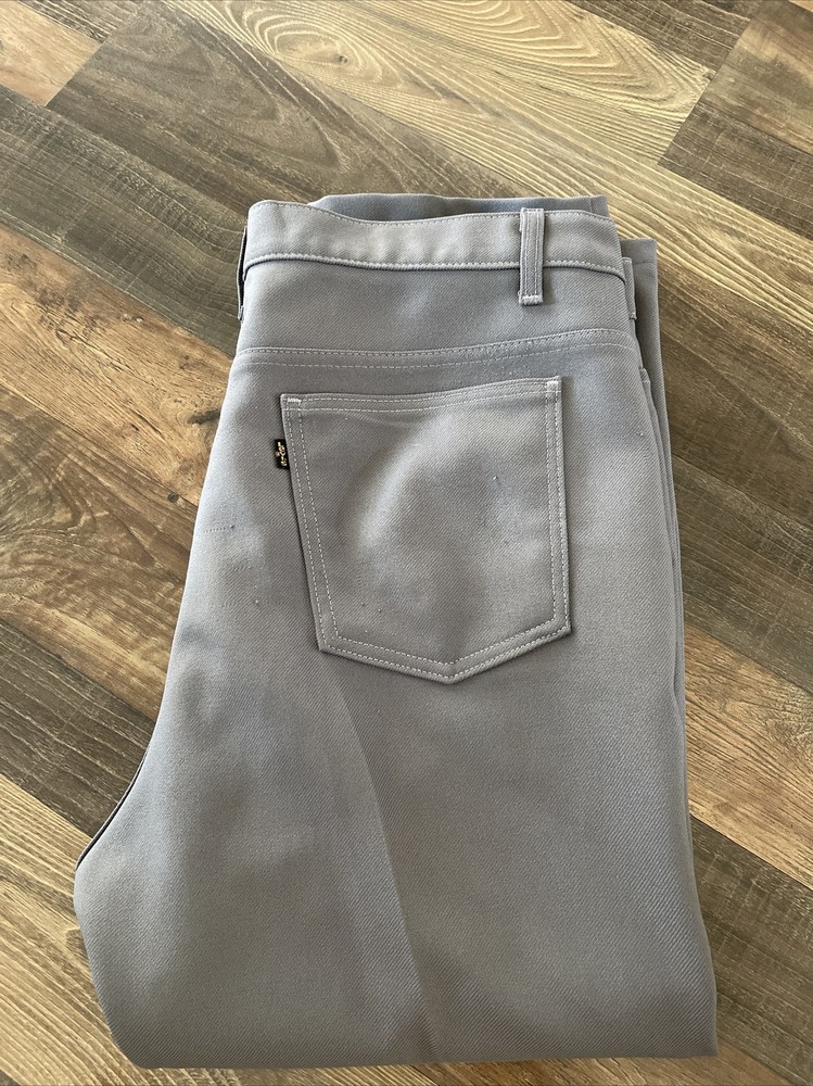 Vintage Levi's Gray Pants Jeans MEN size 41 (actual) X 25.5 inseam -Polyester