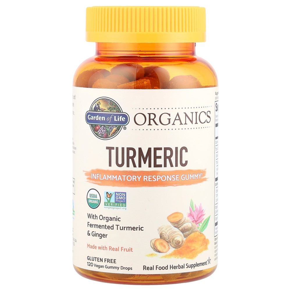Organics, Turmeric Gummies, 120 Vegan Gummy Drops