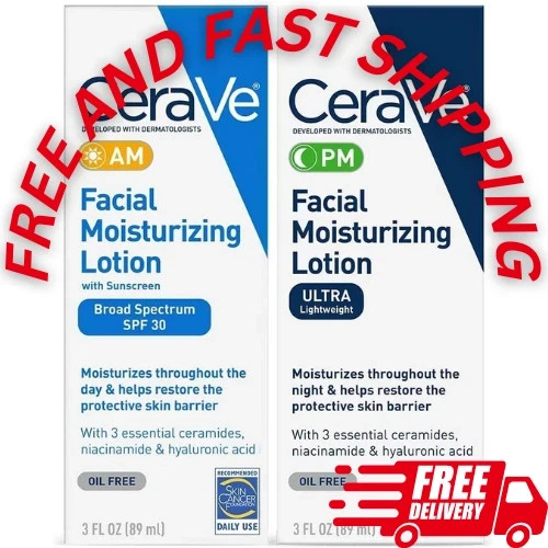CeraVe AM/PM Facial Moisturizing Lotion Skin Care Set - 3oz