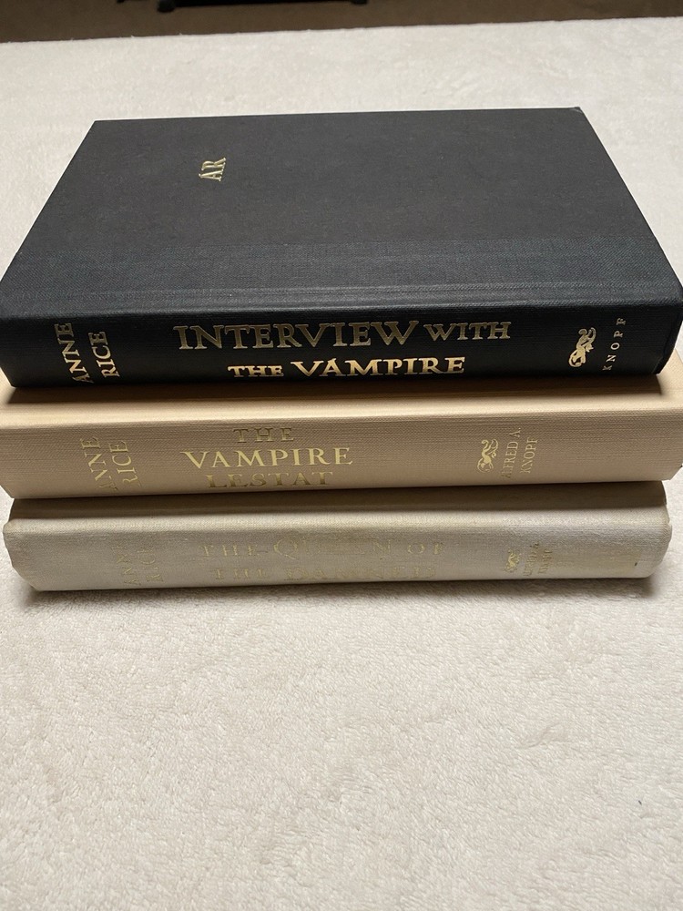 Anne Rice Vampire Chronicles Hardcover Lot Interview Vampire Lestat Queen Damned