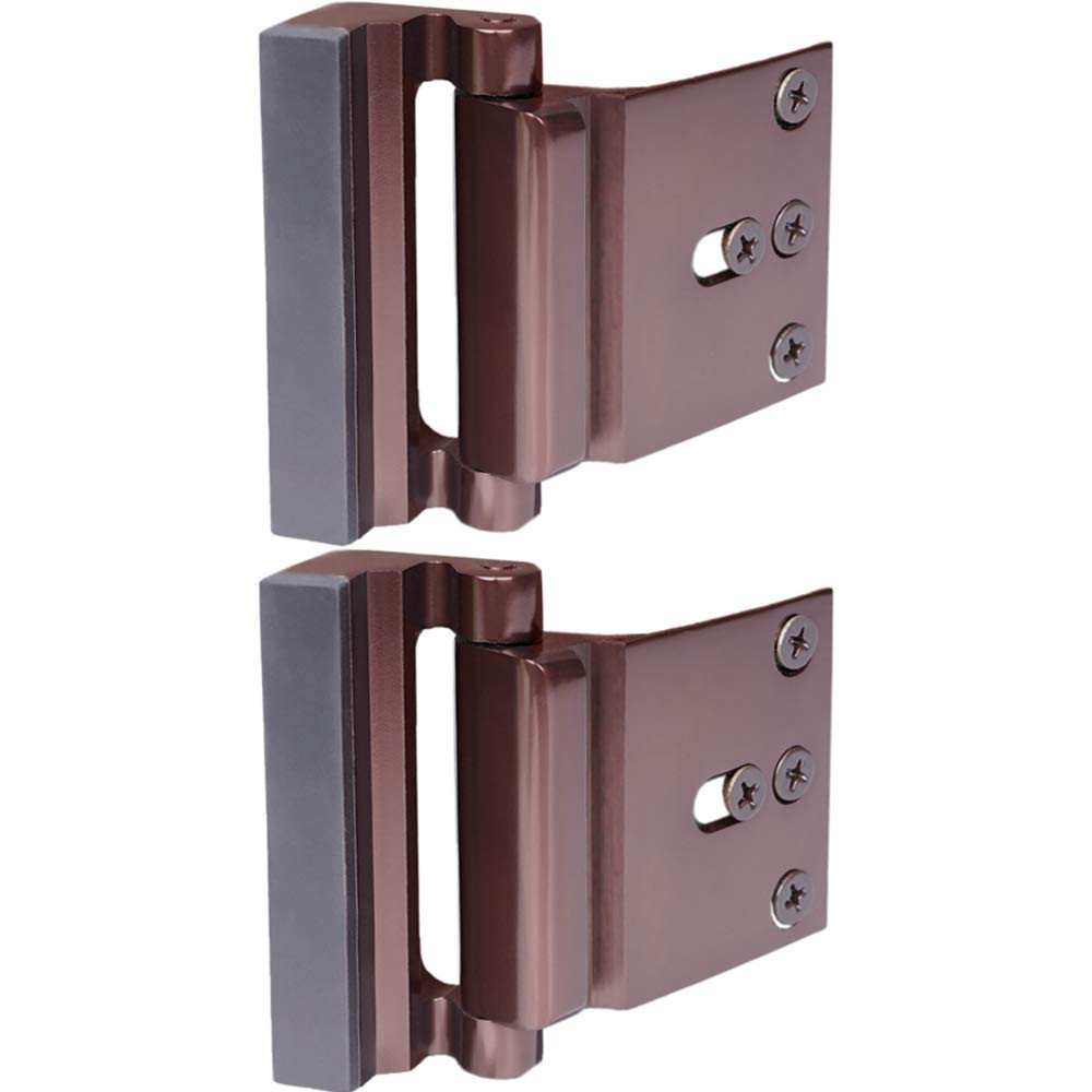 2-Pack Brown Childproof Door Security Lock for Home Safety  