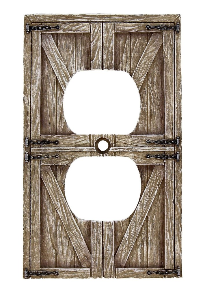 Top Brass Rustic Farmhouse Barndoor Electrical Cover Wall Plate - Single Swit...
