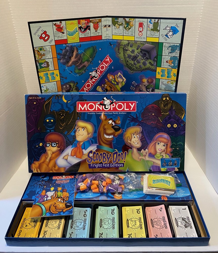 Scooby-Doo Fright Fest Edition Monopoly Board Game Complete Parker Brothers
