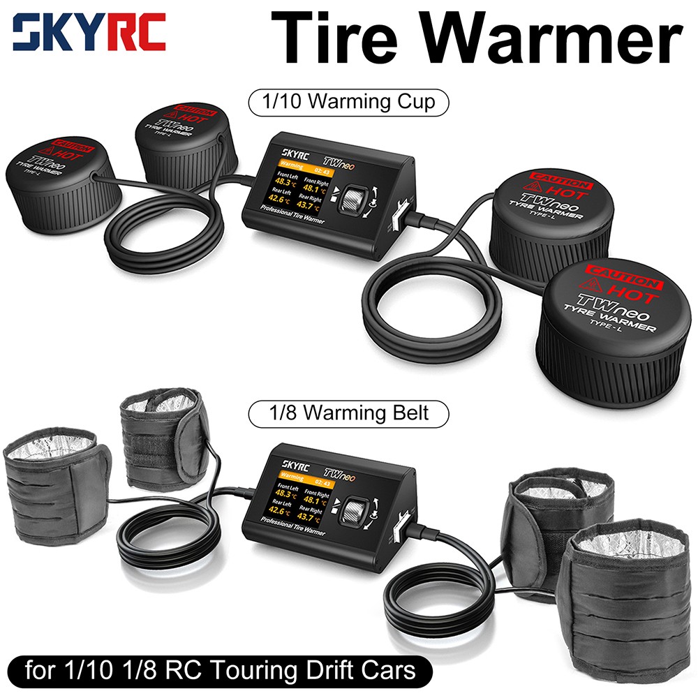 SkyRC TWneo RC Tire Warmer Heater 20–80℃ APP Control for 1/8 1/10 RC Car Tires