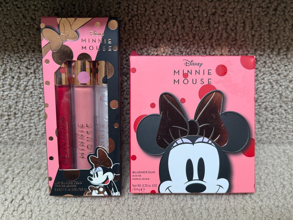 Makeup Revolution - Disney Minnie Mouse Lip Gloss Trio & Blusher Duo (New)
