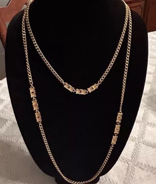 Vintage Monet PAT. PNDG Signed Chain Gold Tone 55