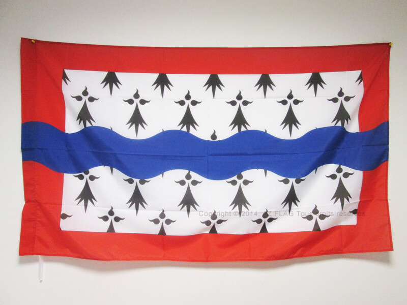 FRENCH DEPARTMENT OF HAUTE-VIENNE FLAG 3' x 5' for a pole - FRANCE FLAGS 90 x 15
