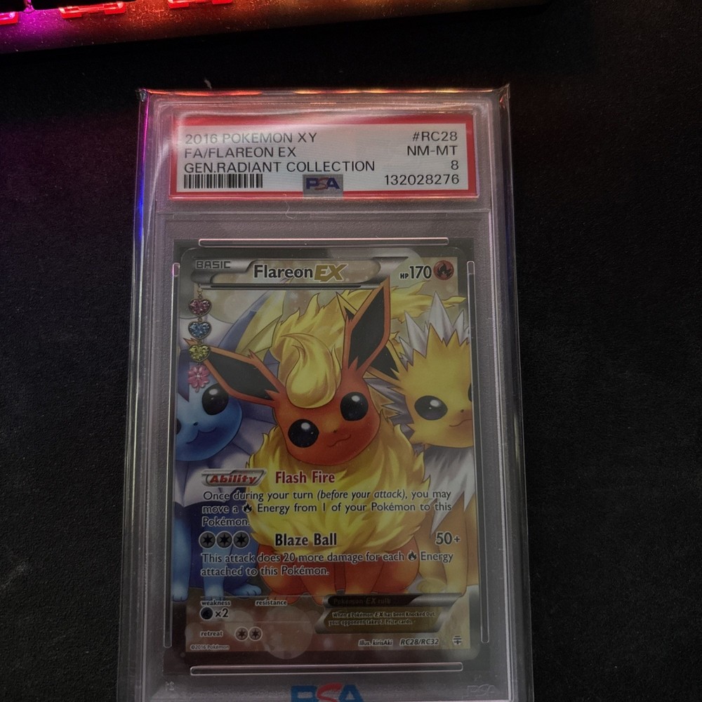 Flareon EX RC28/RC32 Pokemon XY Generations Radiant Collection RC28 NM-MT PSA 8