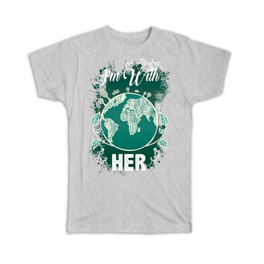 Gift T-Shirt : For Earth Protector Ecology Ecological Green Power Globe Nature