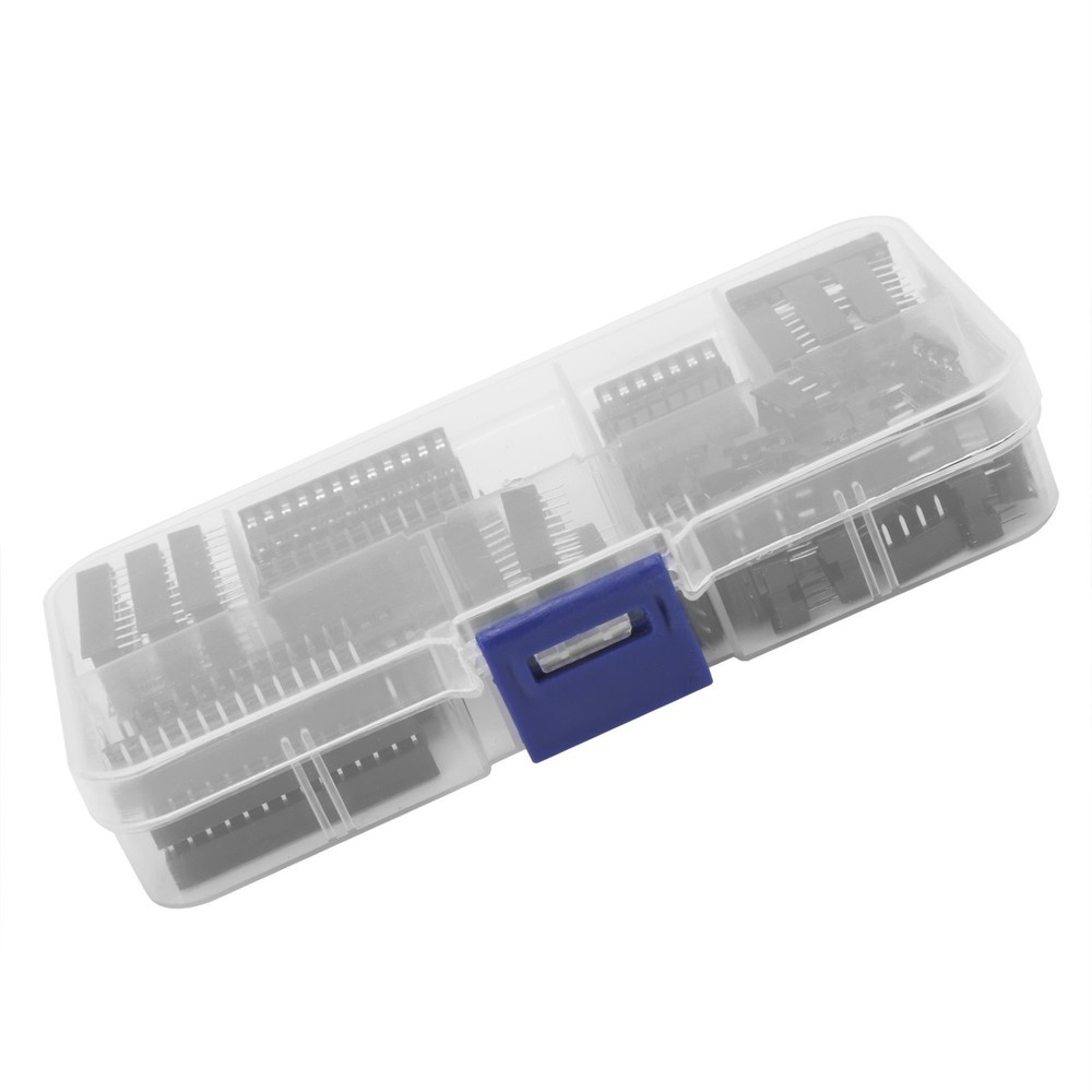 66Pcs IC Chip Socket Flat Pin DIP Integrated Circuit Components Assortment Kit