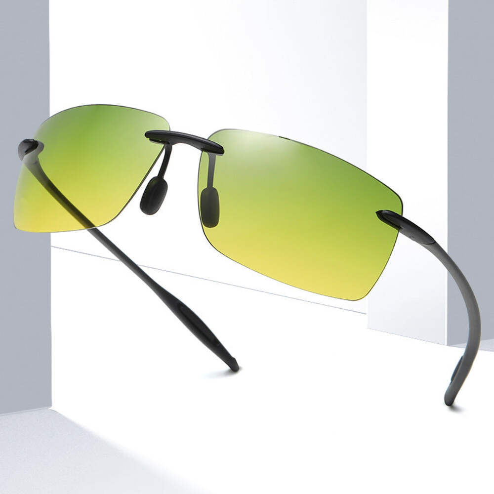 Night Vision Driving Sunglasses for Men, Anti-Glare, UV400 Protection, Yellow Le
