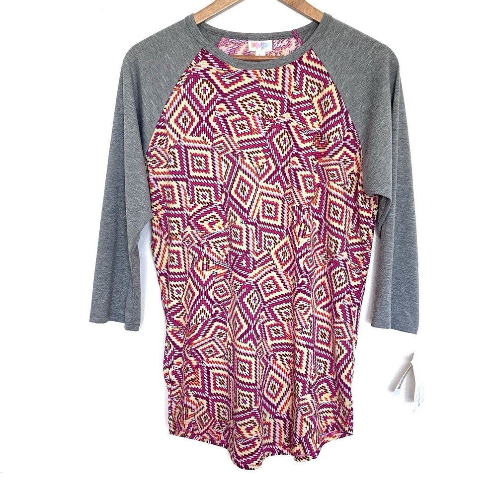 NWT Lularoe Tunic Women’s Large Geometric 3/4 Sleeve Pullover Shirt Top