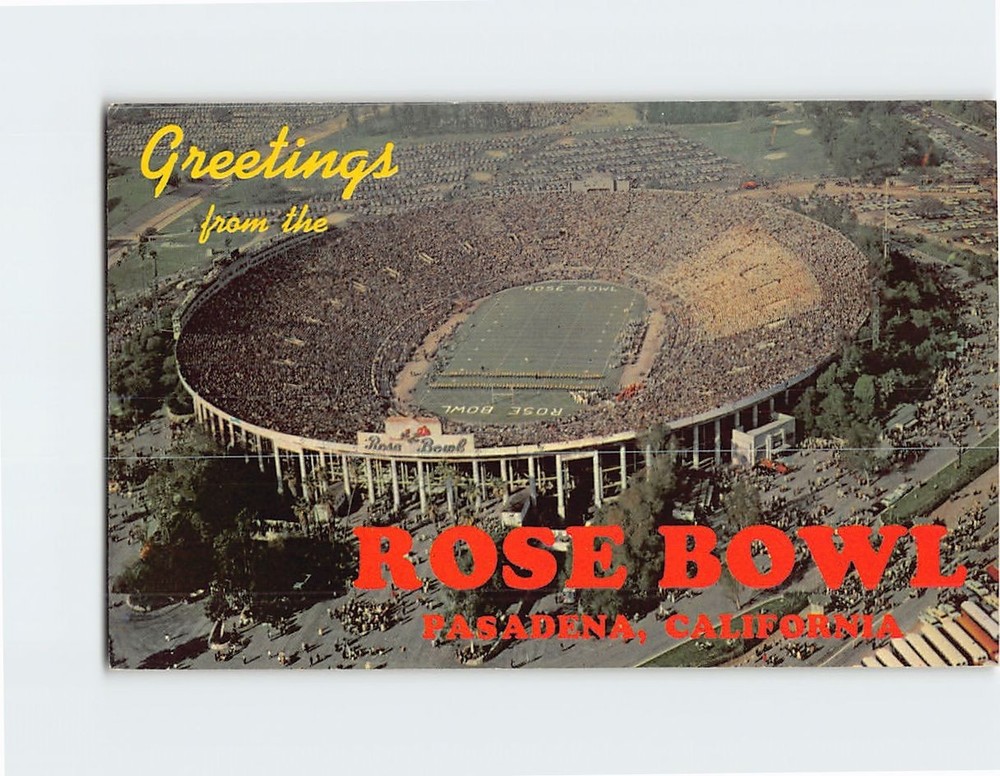 Postcard Aerial View of Rose Bowl Pasadena California USA