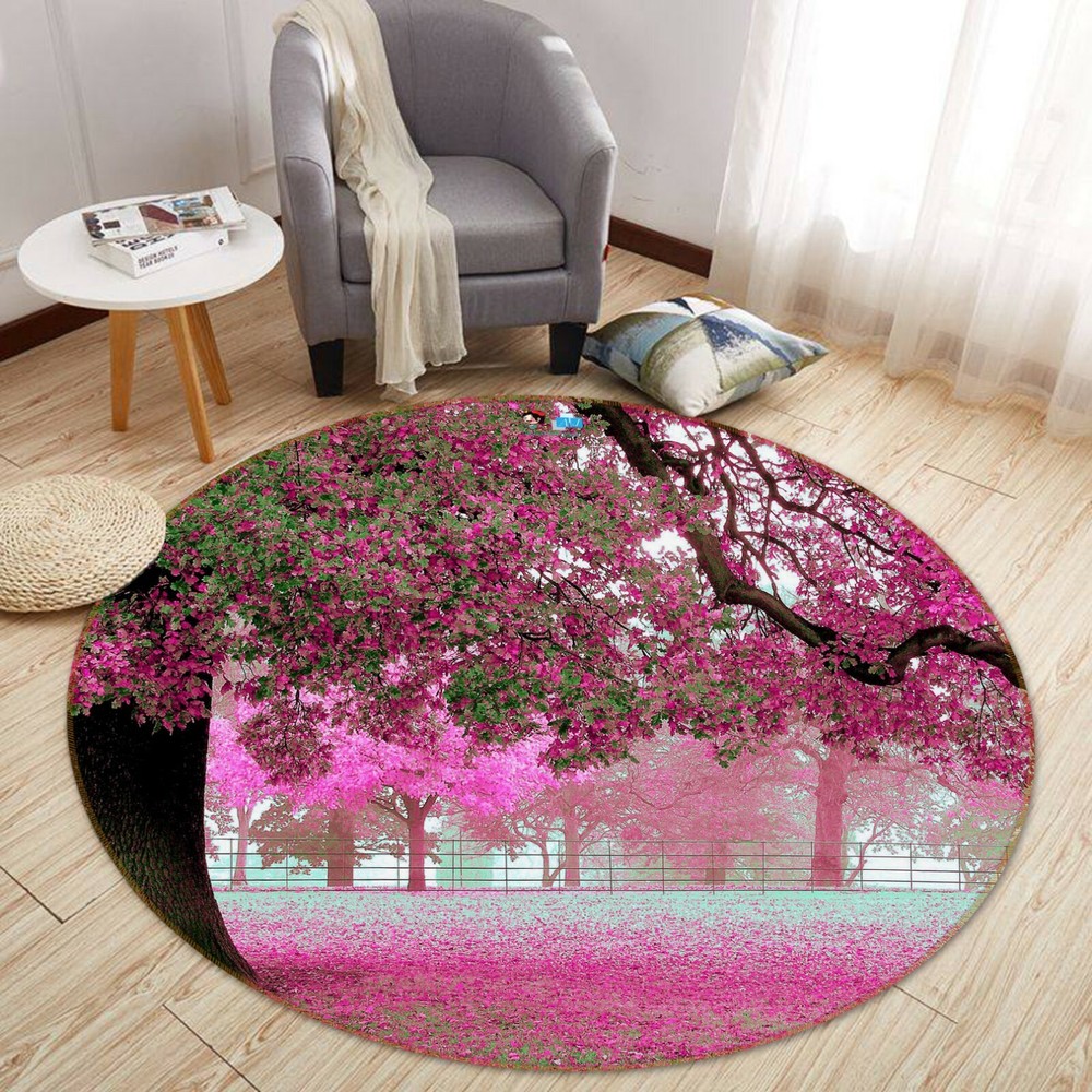 3D Romantic Pink Tree NAO3585 Game Rug Mat Elegant Photo Carpet Mat Fay