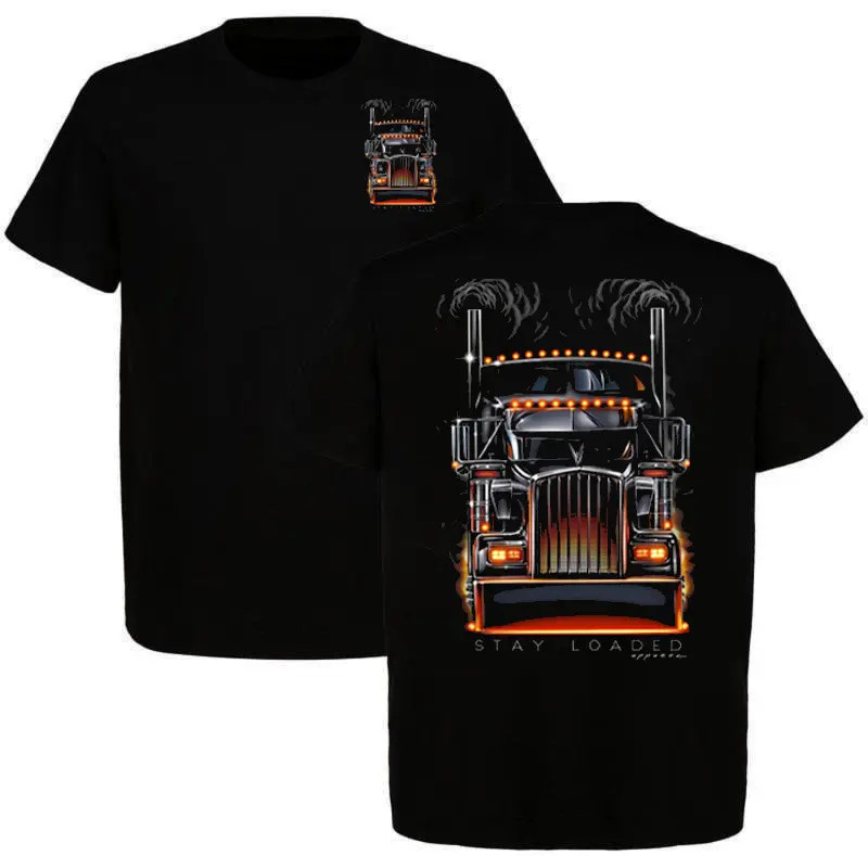 Stay Loaded MidNight Semi Truck T-Shirt ? Big Rig Graphic Tee