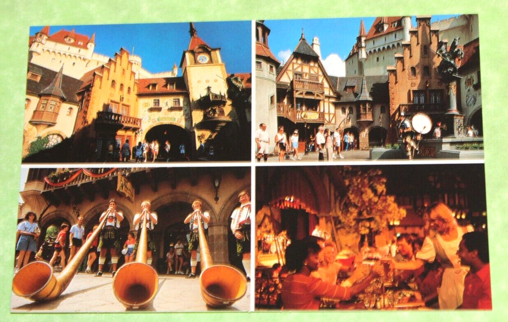 Vintage Souvenir Travel Postcard Walt Disney World Oktoberfest