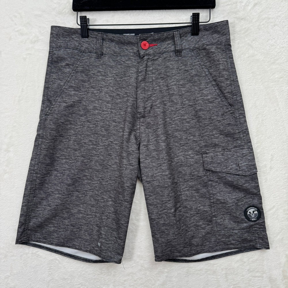Vans Hybrid Shorts Mens 32 Charcoal Grey Vanphibian Board Shorts Heathered Cargo