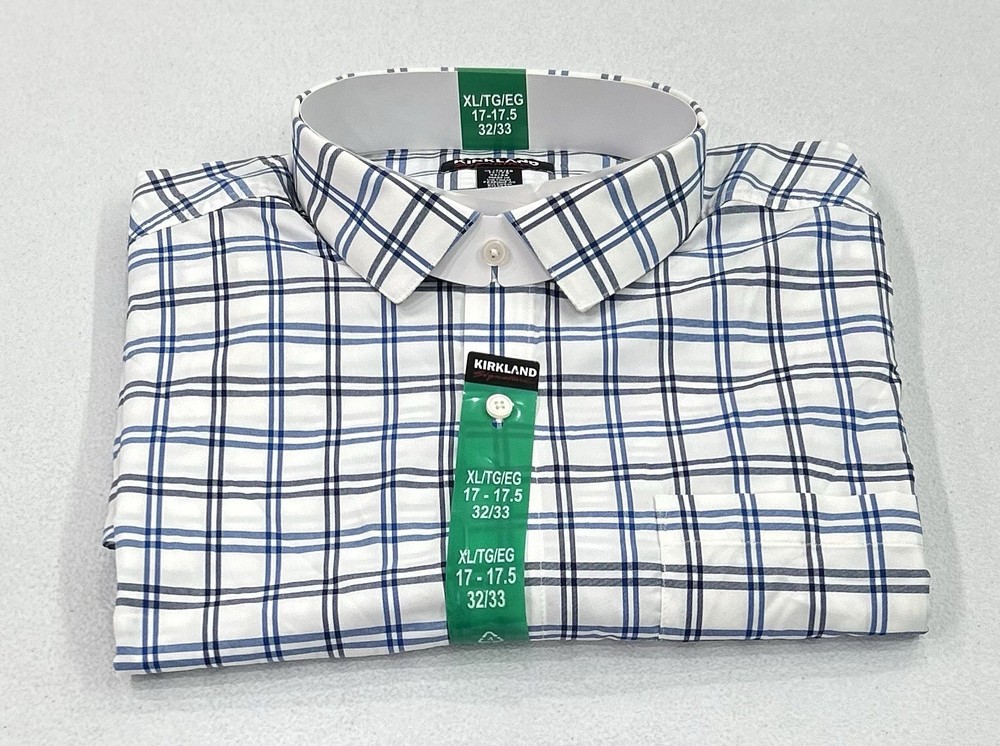 Kirkland Signature Men’s Performance Sport Shirt, Multicolor, XL (17-17.5,32/33)