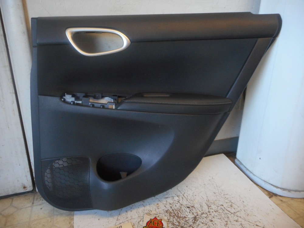 16-19 Nissan Sentra OEM Rear Right Passenger's Side Door Trim Panel Charcoal