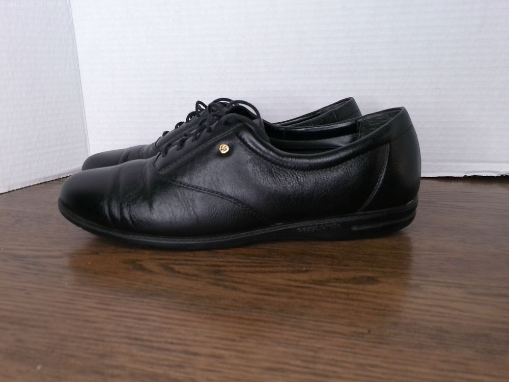Easy Spirit Motion Anti-Gravity Black Leather Oxford Walking Shoes