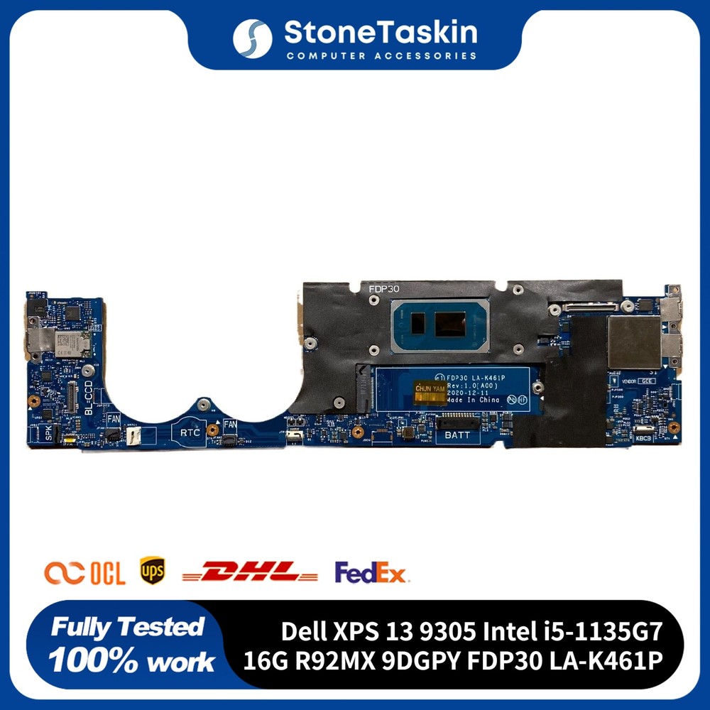 For Dell XPS 13 9305 Motherboard Intel i5-1135G7 16G R92MX 9DGPY FDP30 LA-K461P