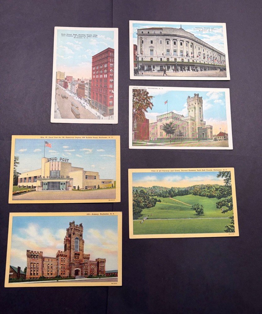 Vintage Rochester NY  Postcards - Lot of 6 UNPOSTED