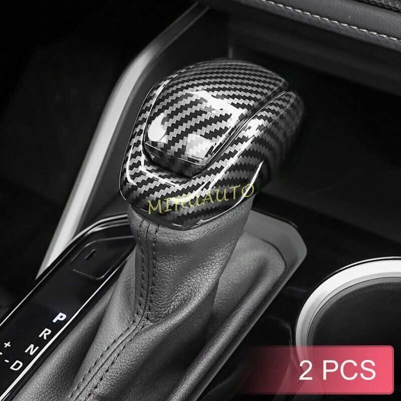 Carbon Fiber Gear Shift Knob Cover Trim For Toyota Highlander RAV4 Venza Harrier