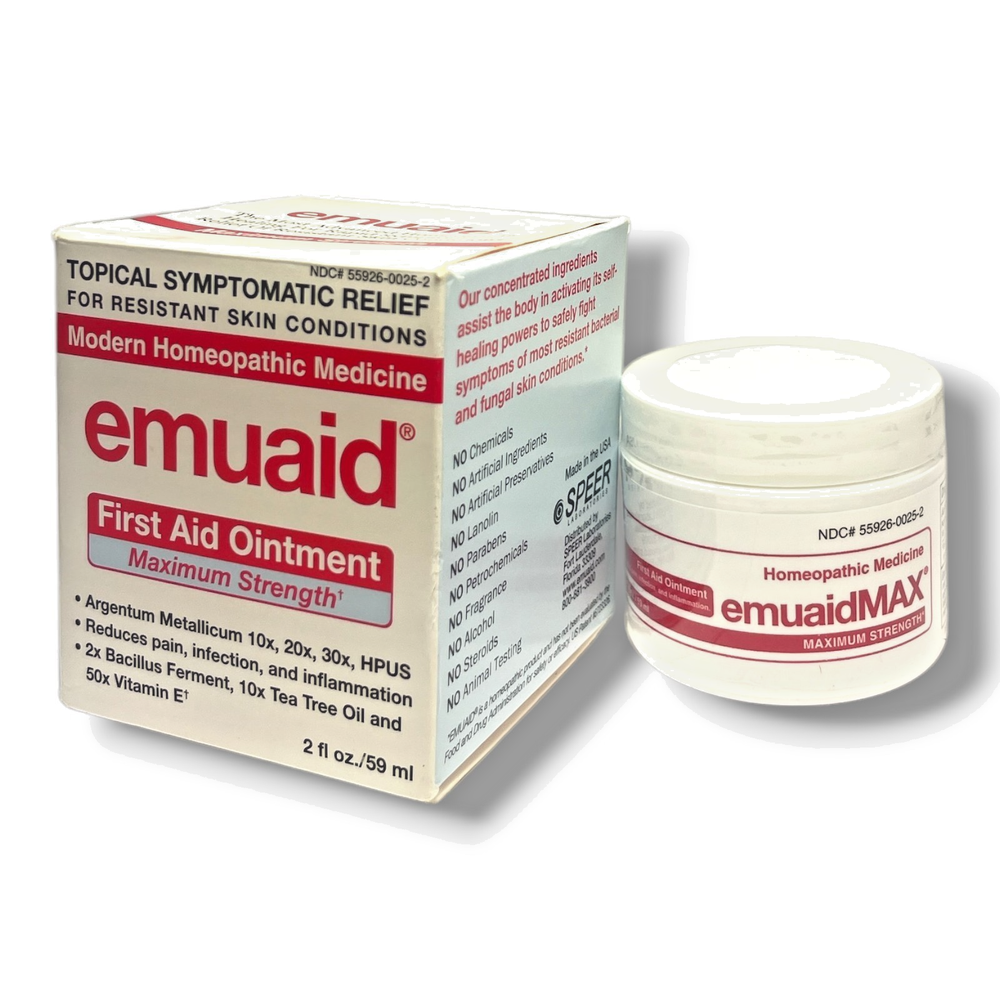 Emuaid First Aid Ointment Maximum Strength Topical Symptomatic Relief 2oz.