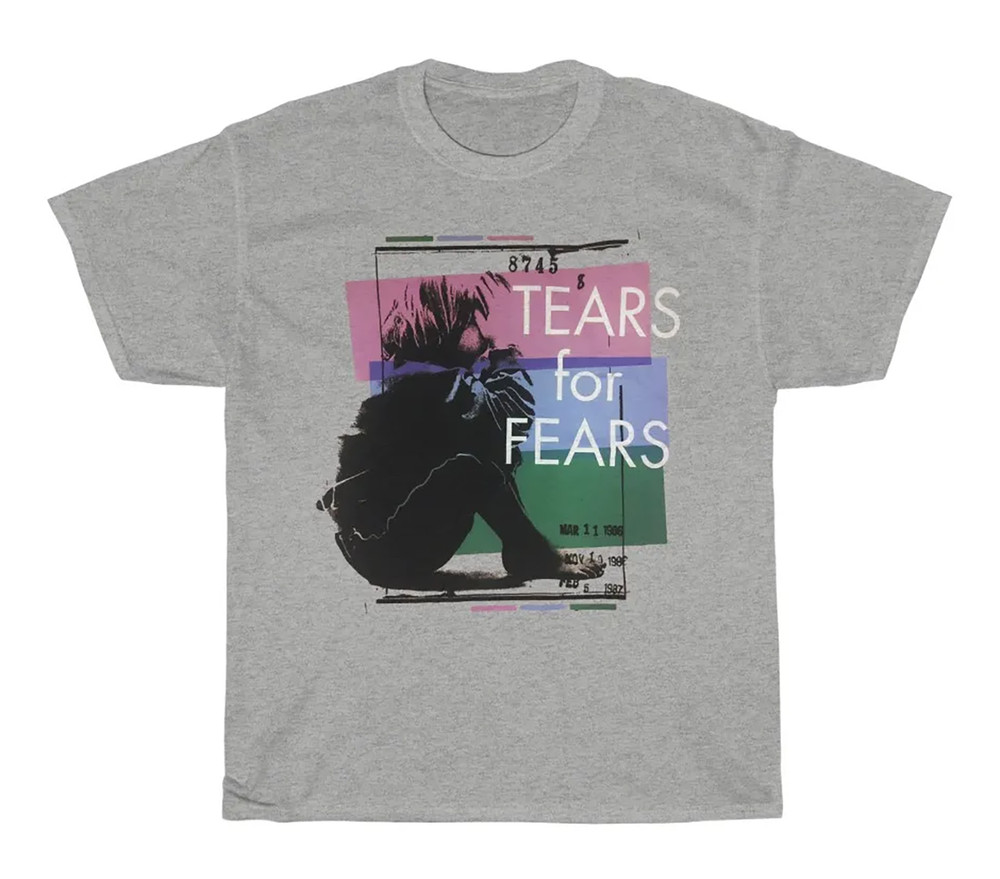 Vtg Tears For Fears The Hurting Tour Cotton All Size Sport Grey Tee Shirt