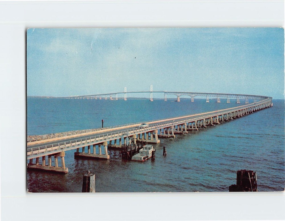 Postcard Chesapeake Bay Bridge Maryland USA
